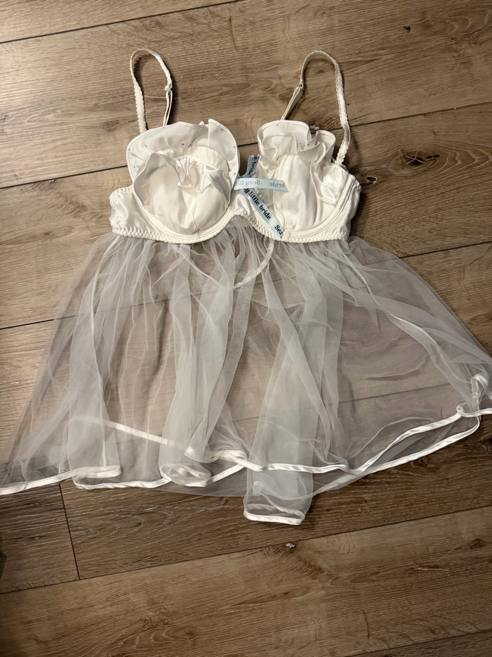Victoria’s Secret 34C White Bridal Sheer Babydoll Lingerie